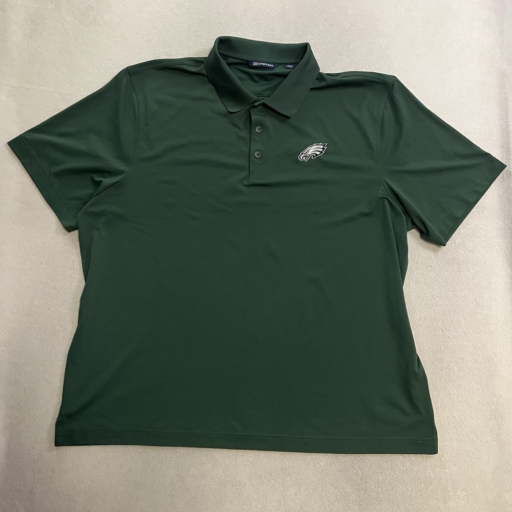Philadelphia Eagles NFL Football Sideline Performance Polo Shirt Men's 2XL Green
